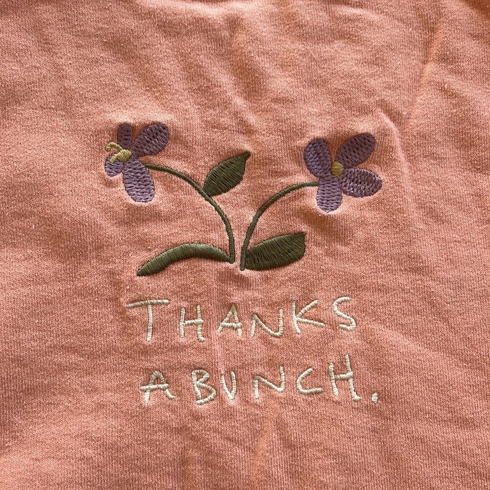 Embroidered Flower Sweatshirt Urban Outfitters